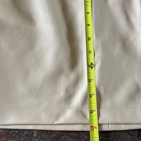 Shinestar Cream Pleather Mini Skirt - Picture 9 of 9